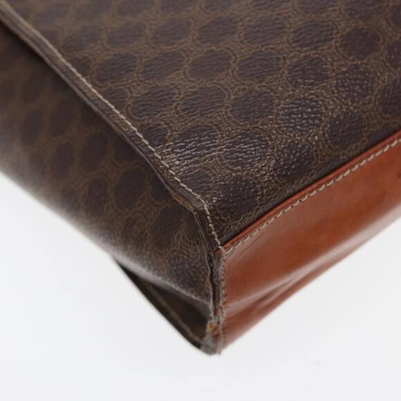 CELINE Macadam Canvas Shoulder Bag Pvc Leather Brown - Picture 13 of 16